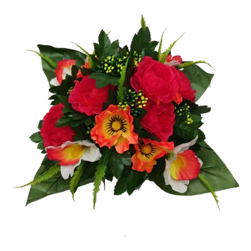 Chomik Искусственный букет из пионов, размер 25 x 32 x 32 см, разноцветный, HID2935 - Home Club