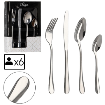 Chomik Набор столовых приборов Classic, 24 предмета, STA7509 - Home Club