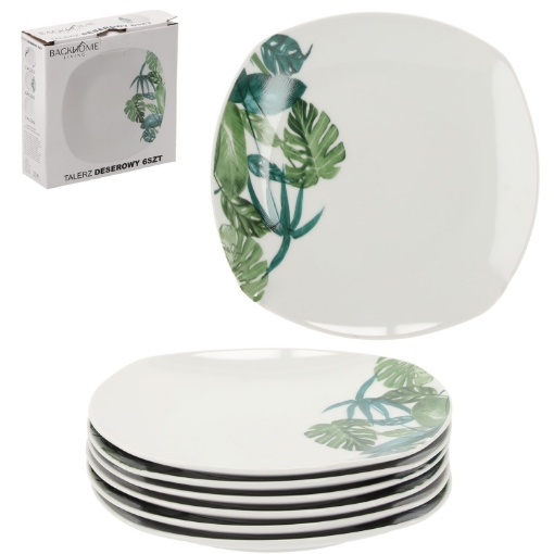 Chomik Кпл. 6 Десертних Тарілок 20 См Квадратних M109, AIC2325 - Home Club