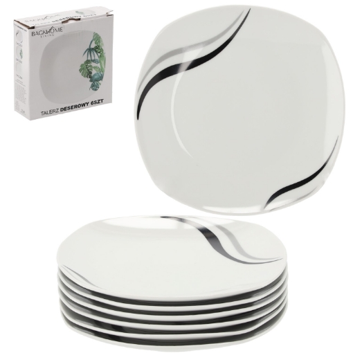 Chomik Kpl. 6 Десертних Тарілок 20 См Квадратних G059, AIC2332 - Home Club