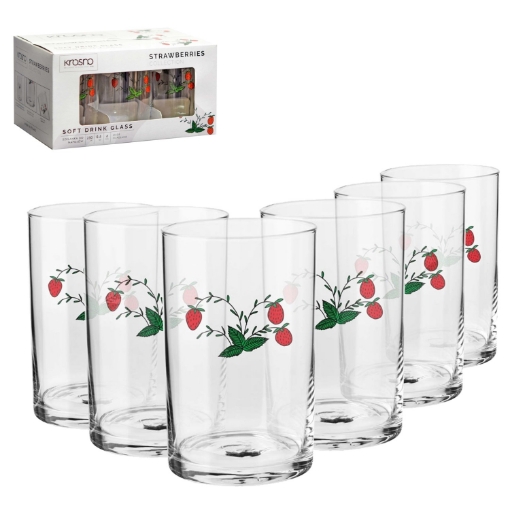 Krosno 6 Штук Декорированных Стаканов «Поziomka», KRO5436 - Home Club