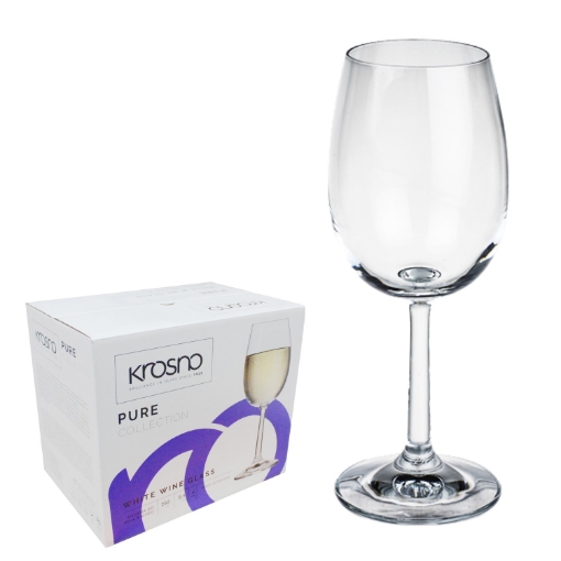 Krosno Набор из 6 бокалов для белого вина объемом 280 мл Pure, KRO9347 - Home Club