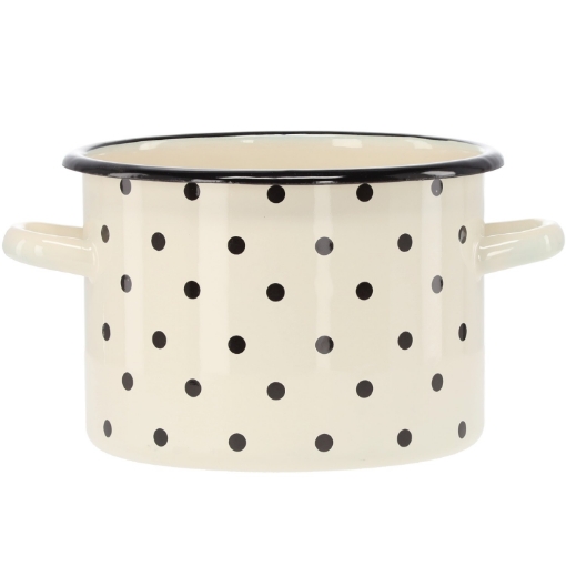 Chomik Эмалированная Кастрюля 3 Л 18 См Белый С Точками, EMA3400 - Home Club