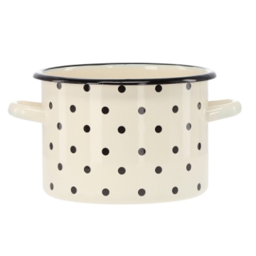 Chomik Эмалированная Кастрюля 3 Л 18 См Белый С Точками, EMA3400 - Home Club