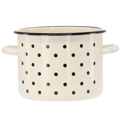 Chomik Эмалированная Кастрюля 4,5 Л 20 См Белый В Пункты, EMA3455 - Home Club