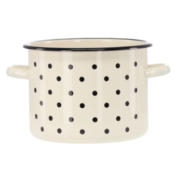 Chomik Эмалированная Кастрюля 4,5 Л 20 См Белый В Пункты, EMA3455 - Home Club