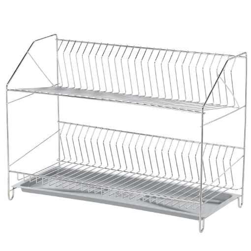 Chomik Сушилка для тарелок, 2 уровня, 50 см, хром., AND0198 - Home Club