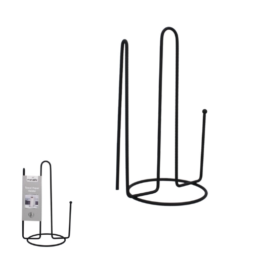 Chomik Стойка Для Бумажных Полотенец Металлическая Черная, OKY7821 - Home Club