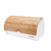 Chomik Хлебник Sabroso - Эмалированный С Бамбуковой Крышкой 38 x 25 x 18 См Белый, NEL8909 - Home Club