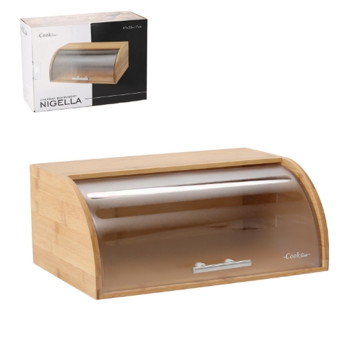 Chomik Хлебник Nigella - Бамбуковый С Плασтиковой Крышкой 41 x 28 x 17 см, NEL3161 - Home Club