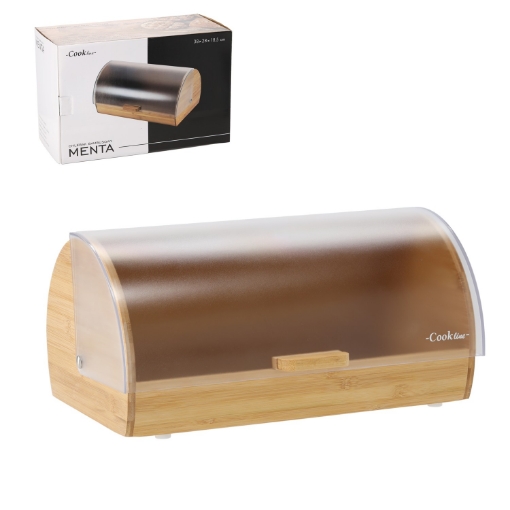 Chomik Хлебник Мента - Бамбуковый С Плastиковой Крышкой 38 x 28 x 18,5 См, NEL3185 - Home Club