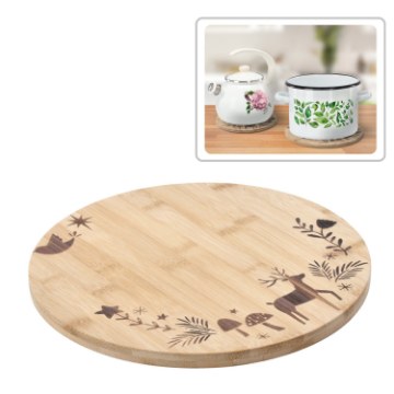 Chomik Бамбуковая Резная Доска 28x1,5 См, MUT4628 - Home Club