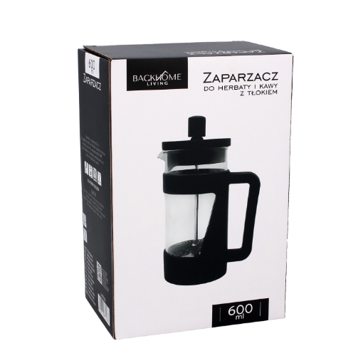 Chomik Чайник для чая и кофе 600 мл с поршнем, LUT1533 - Home Club