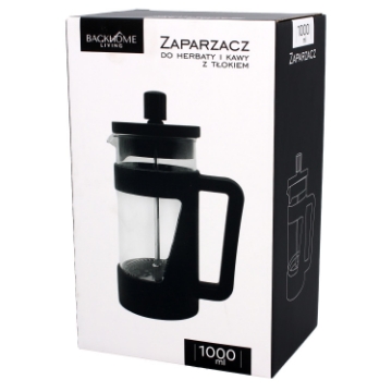 Chomik Чайник для чая и кофе объемом 1000 мл с поршнем, LUT1540 - Home Club