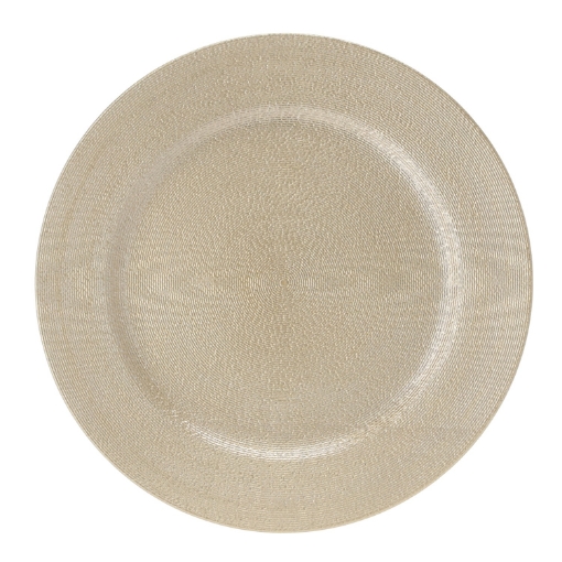 Chomik Круглая подставка 33 x 33 x 1,5 см с мелкой канавкой, золотая, VEN7748 - Home Club