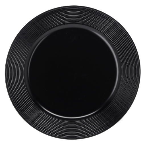 Chomik Круглая подставка 33 x 33 x 1,5 см с желобом, черная, VEN7786 - Home Club
