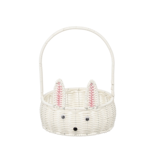 Chomik Круглая корзина диаметром 20 см, белый кролик, BOB7759 - Home Club
