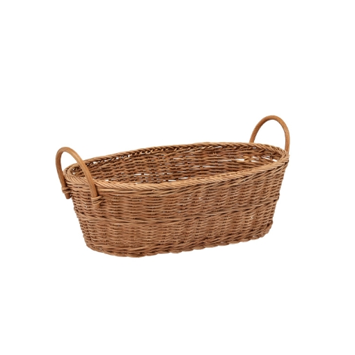Chomik Корзина из ротанга с двумя ручками, овальная, 38 x 24 x 12/19 см, DRA6195 - Home Club