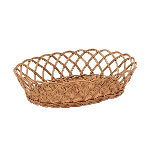 Chomik Овальная корзина из ротанга, размеры 27 x 21 x 7 см, натуральный цвет, DRA6249 - Home Club