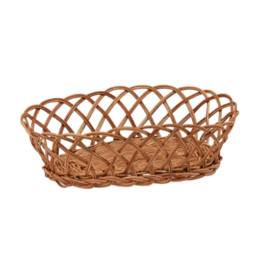 Chomik Овальная корзина из ротанга, размеры 23 x 17 x 6 см, натуральный цвет, DRA6256 - Home Club