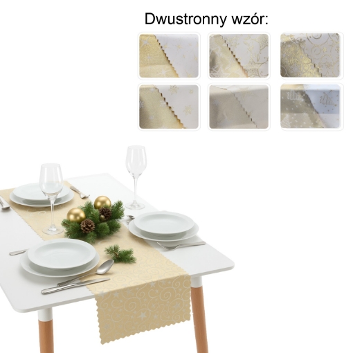 Chomik Двосторонній Килим Золотий Мікс 35X160 См Різдво, DEC4389 - Home Club