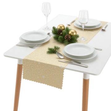 Chomik Двосторонній Килим Золотий Мікс 35X220 См Різдво, DEC4402 - Home Club