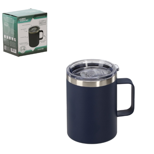 Chomik Термокружка с ручкой 350 мл, темно-синяя, ETA4019 - Home Club
