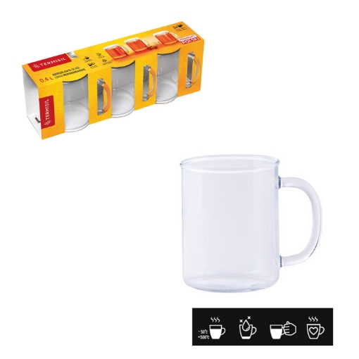 Chomik Набор из 3 термостойких кружек объемом 0,4 л, прямые, WOL230 - Home Club