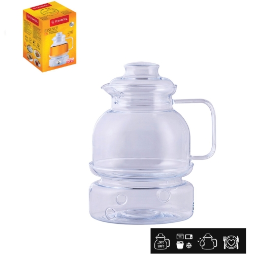 Chomik Канна 1,5 Л Простое Ушко + Стеклянная Крышка + Подогреватель, WOL5099 - Home Club