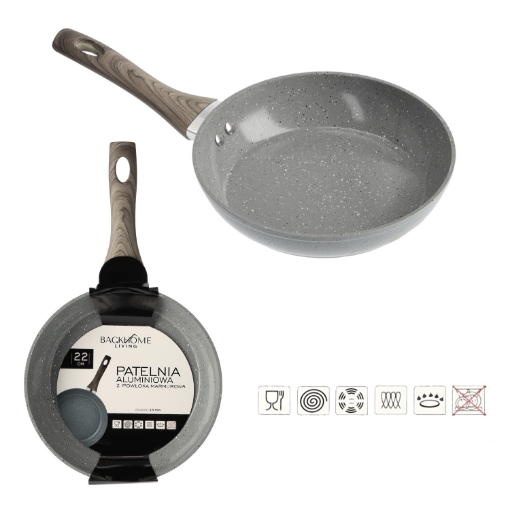 Chomik Алюминиевая сковорода 22 см, 2,5 мм, с мраморным покрытием, ZDI7589 - Home Club