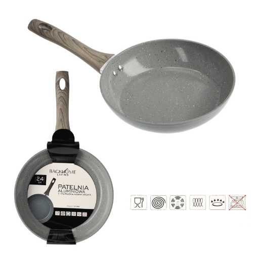 Chomik Алюминиевая сковорода 24 см, 2,5 мм, с мраморным покрытием, ZDI7596 - Home Club