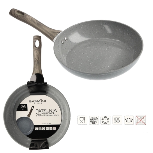 Chomik Алюминиевая сковорода 26 см, 2,5 мм, с мраморным покрытием, ZDI7602 - Home Club