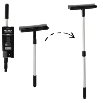 Chomik Очиститель для окон со скребком, алюминиевая телескопическая штанга 46 см-70 см, COZ6524 - Home Club