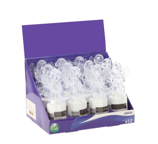 Chomik Диодная Вставка Anioł С Батареями 15Cb Белый/Синий 62586401, ZOZ6395 - Home Club