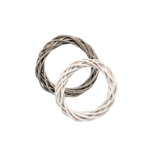 Chomik Плетеный венок 25 см, белый/серый, ILS9357 - Home Club