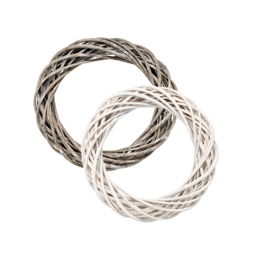 Chomik Плетеный венок 35 см, белый/серый, ILS9371 - Home Club