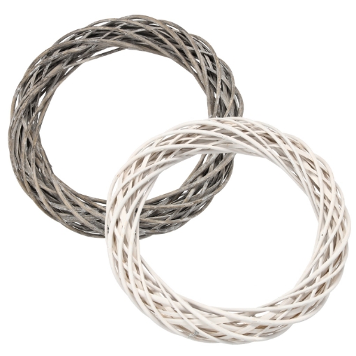 Chomik Плетеный венок 40 см, белый/серый, ILS9388 - Home Club