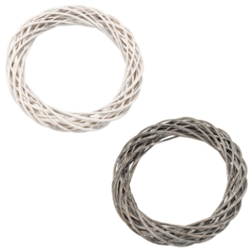 Chomik Плетеный венок 40 см, белый/серый, ILS9388 - Home Club