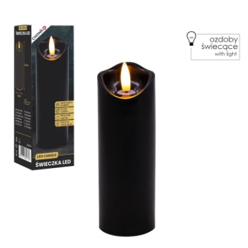 Chomik Свеча Led Черная 5 X 15 См, LED9353 - Home Club