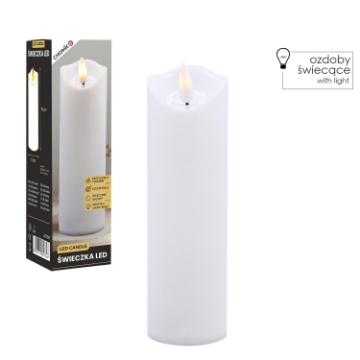Chomik Свеча Led Белая 5 X 17,5 См, LED9360 - Home Club