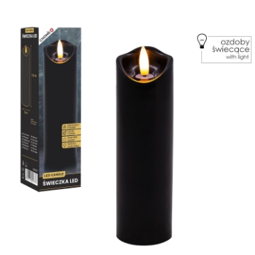 Chomik Свеча Led Черная 5 X 17,5 См, LED9377 - Home Club