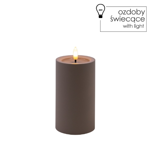 Chomik Свічка Led Сіра 7 X 12,5 См, LED9414 - Home Club