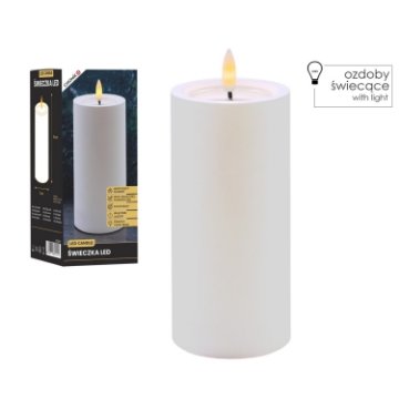 Chomik Свеча Led Белая 7 X 15 См, LED9421 - Home Club