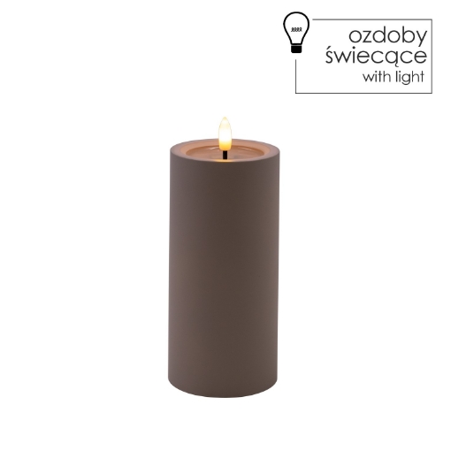 Chomik Свеча светодиодная серая 7 x 15 см, LED9438 - Home Club