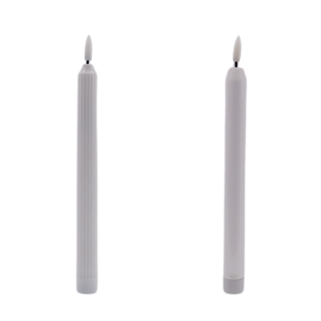 Chomik Свеча светодиодная на батарейках, белая, 22,5 см, различные дизайны, LAW0382 - Home Club