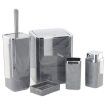 Chomik Квадратный набор для ванной комнаты, 5 элементов, мраморный серый, OKY5140 - Home Club
