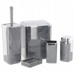 Chomik Квадратный набор для ванной комнаты, 5 элементов, мраморный серый, OKY5140 - Home Club, изображение 2