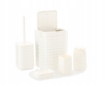 Chomik Квадратный набор для ванной комнаты, 5 элементов, белый, OKY4403 - Home Club, изображение 3