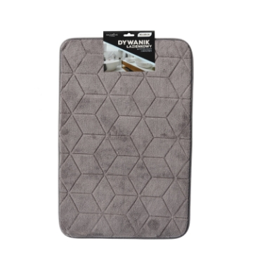 Chomik Баняковый Коврик Из Микрофибры, Противоскользящий, 40 X 60 См, Серый, COZ2329 - Home Club