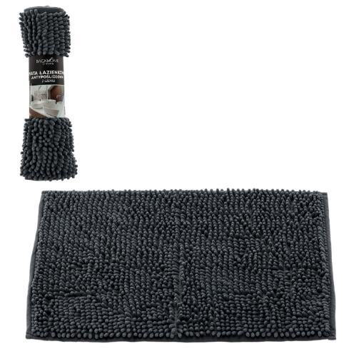 Chomik Банятный Коврик Из Шенила, Противоскользенный, 40 x 60 См, Серый, COZ6348 - Home Club